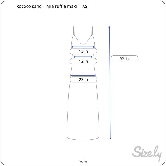 Rococo Sand Mia Maxi Dress White Lace Trim Handkerchief Hem Resort XS NWT - Picture 13 of 13